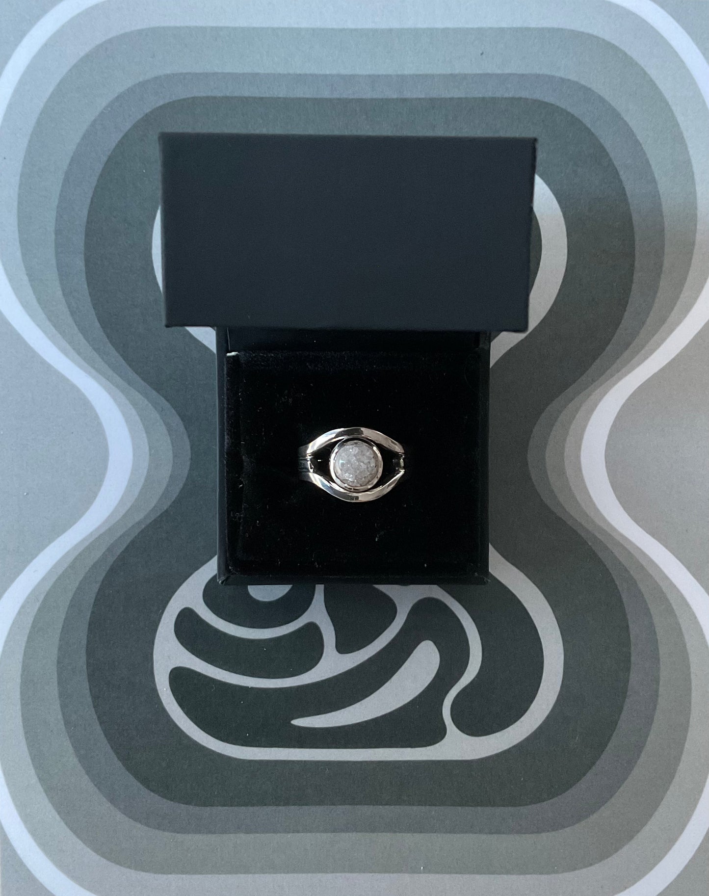 Bague "Hanayaka" Argent et cristal de roche