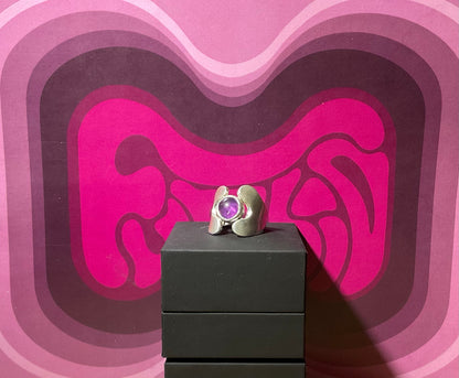 Bague "Yoroi" Argent et Améthyste