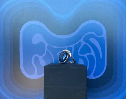 Bague "Anna Maria" Argent et Lapis lazuli