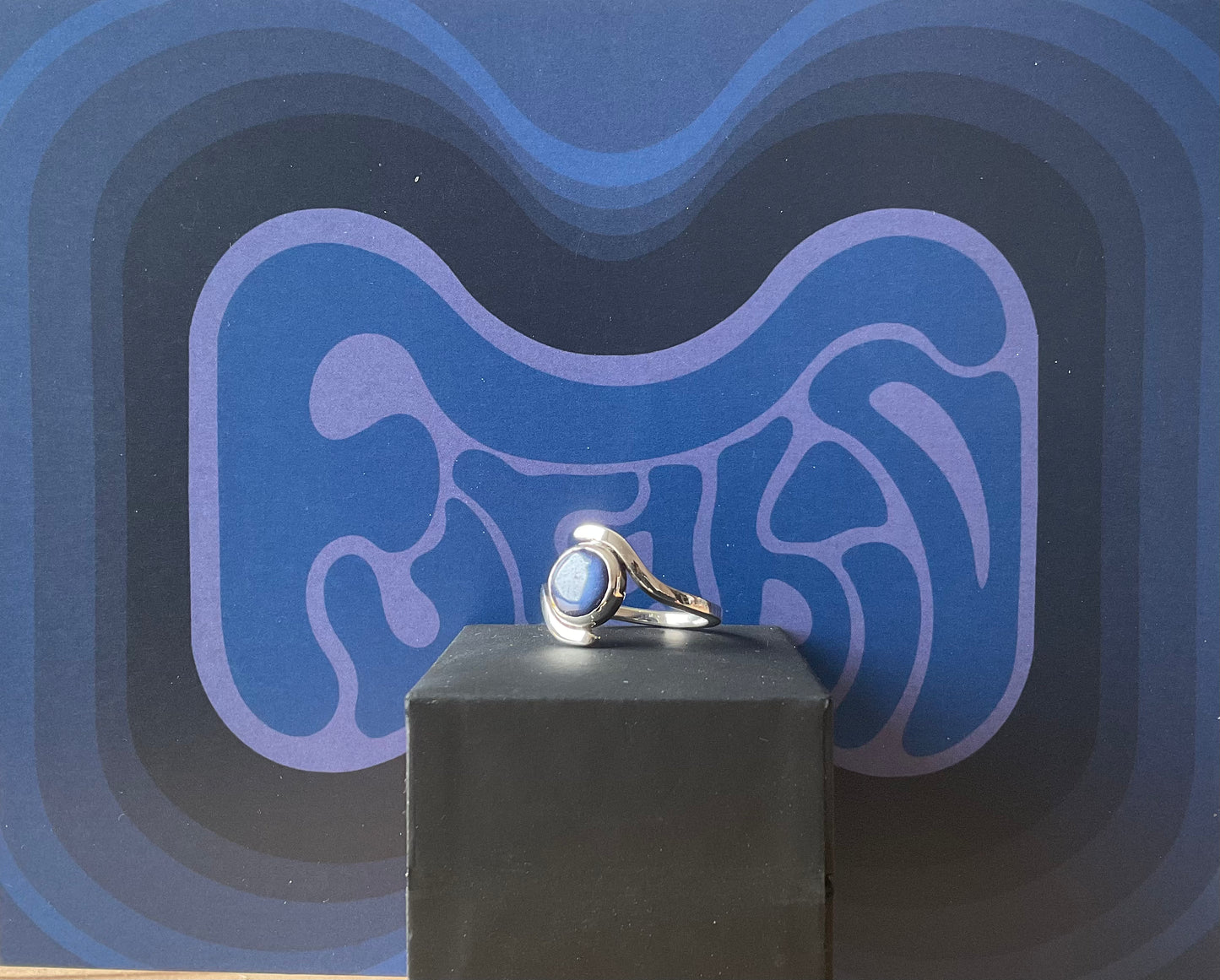 Bague "Muryō" Argent et Saphir Étoilé