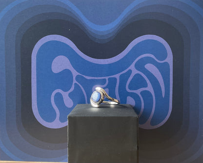 Bague "Muryō" Argent et Saphir Étoilé
