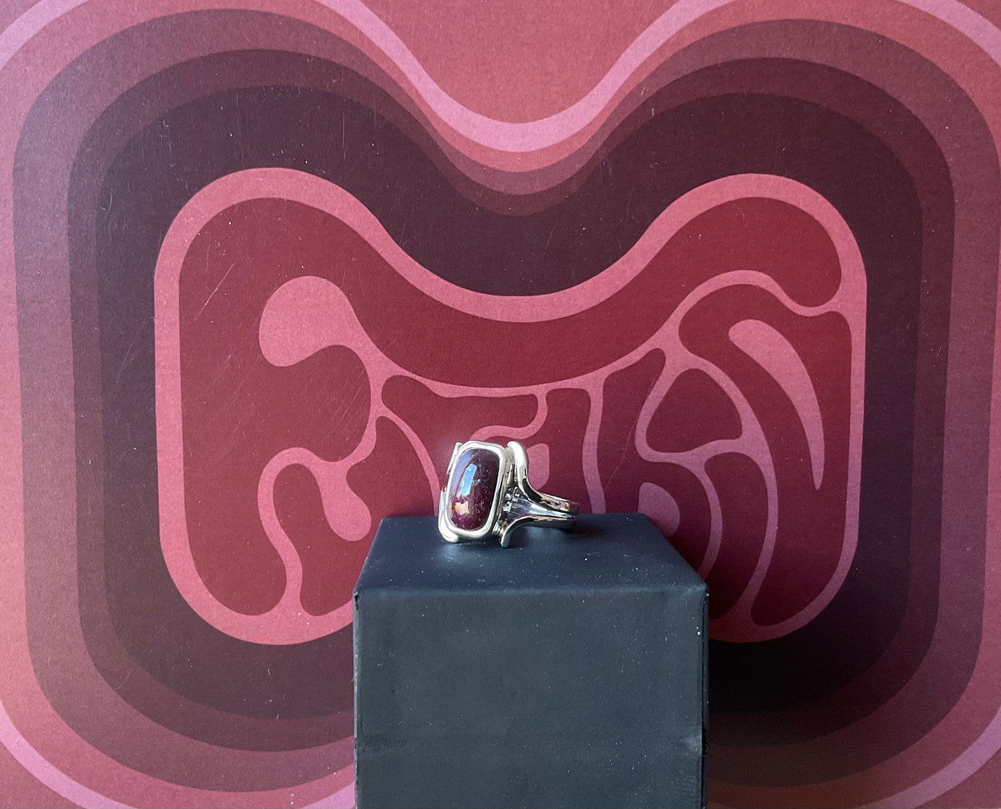 Bague "Senshi" Argent et Rubis Sang de Pigeon