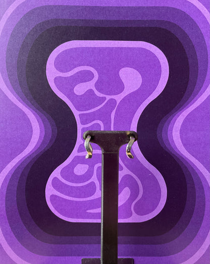 Boucle d'oreille "Nami" Argent et Améthyste sertie masse