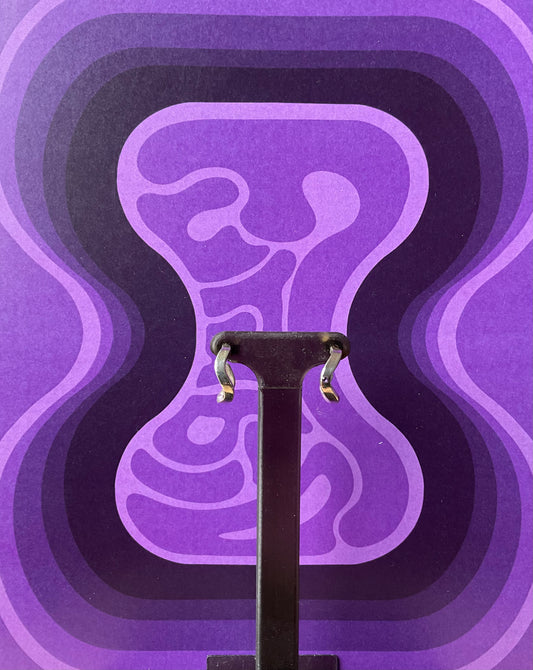 Boucle d'oreille "Nami" Argent et Améthyste sertie masse