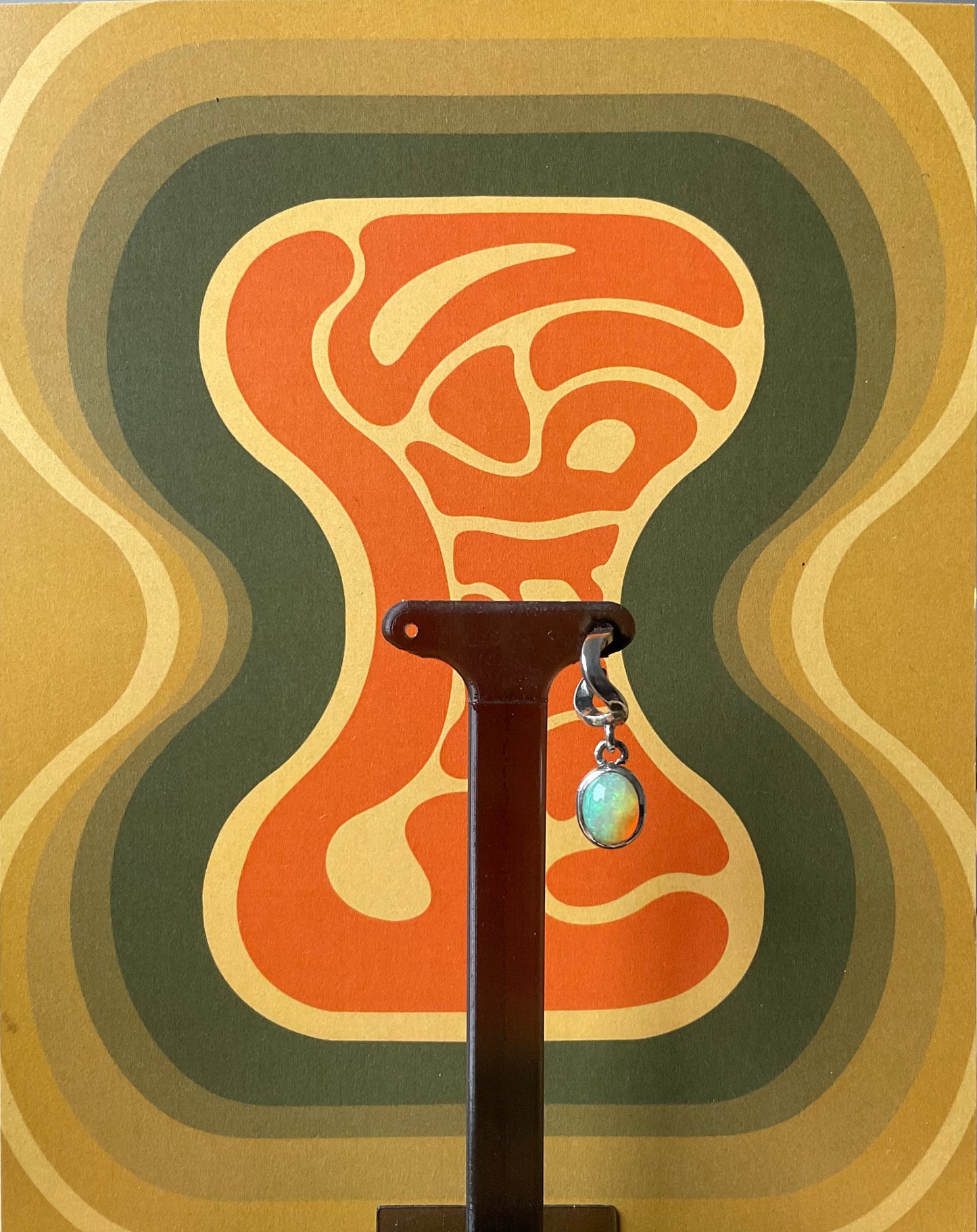 Boucle d'oreille "Nami" Argent et Pendentif Opale Blanche