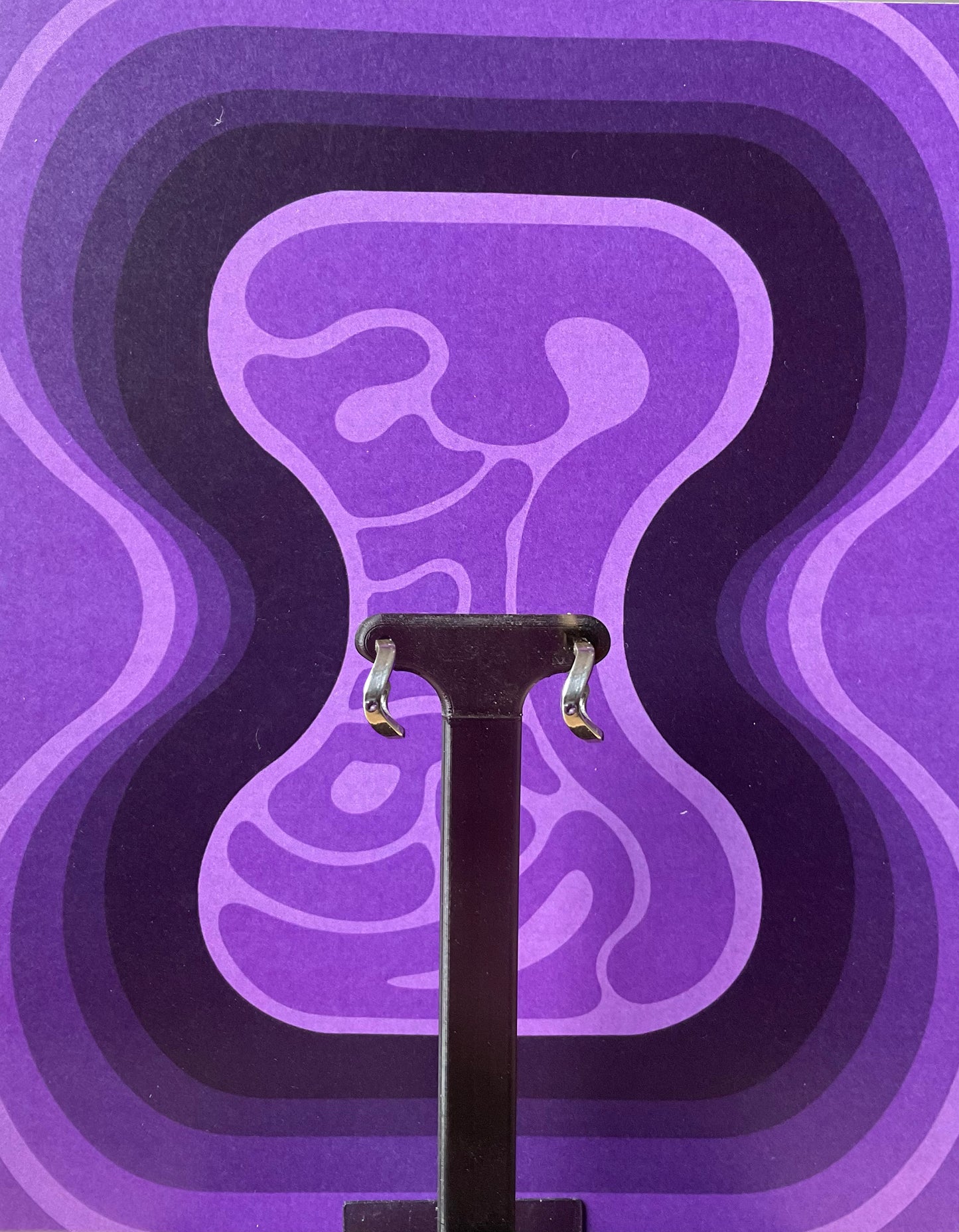 Boucle d'oreille "Nami" Argent et Améthyste sertie masse