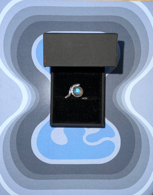 Bague "Tamuj" Argent et Labradorite