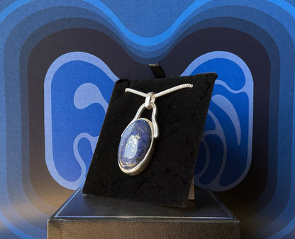 Pendentif "Iki" Argent et Lapis-lazuli