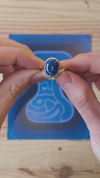 Bague "Anna Maria" Argent et Lapis lazuli